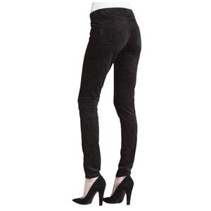 $209 Paige Verdugo Ultra Skinny Velvet Honeycomb Jeans Size 26 Cathedral Gold